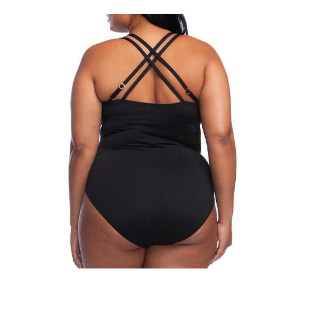 NWT La Blanca Island Goddess Surplice Swimsuit 18W - Picture 3 of 7